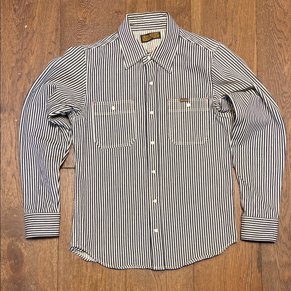 Iron Heart Stripped Denim Shirt